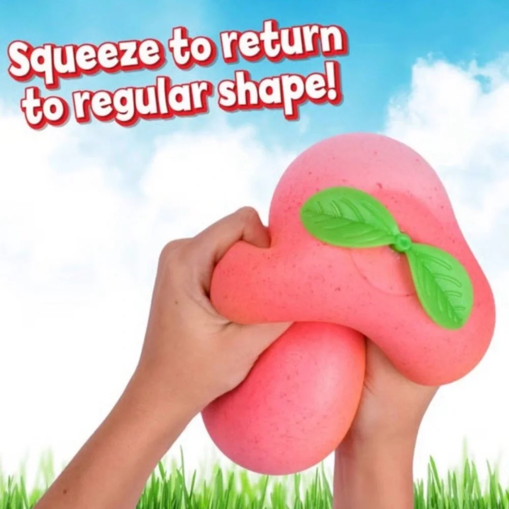 Sunny Days Jumbo SQUEEEZY PEACH Squishy Sensory Stress Relief Toy NIB